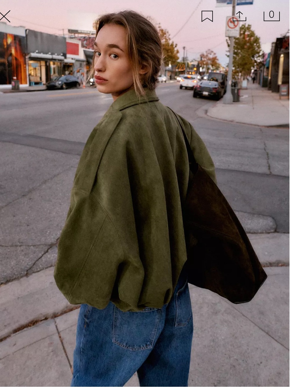 Zara Faux Suede Jacket M
